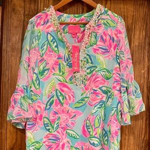 NWT Lilly Pulitzer Elenora Silk Dress, Medium